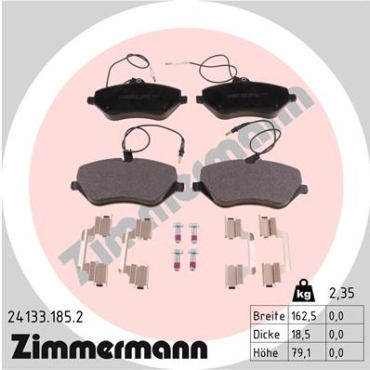 Zimmermann Brake pads for PEUGEOT 407 (6D_) front
