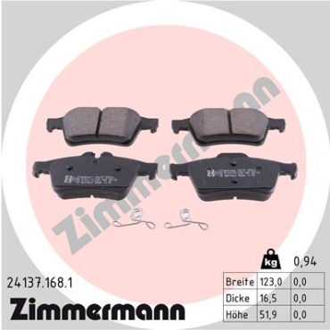 Zimmermann Brake pads for FORD GRAND C-MAX (DXA/CB7, DXA/CEU) rear