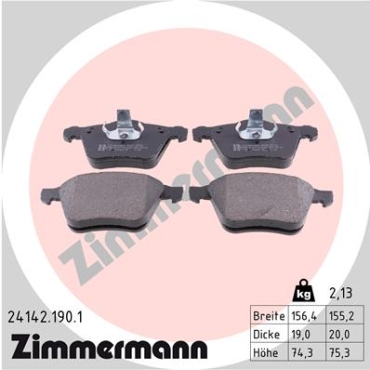Zimmermann Brake pads for VOLVO V60 (155, 157) front