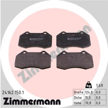 Zimmermann Brake pads for RENAULT MEGANE II (BM0/1_, CM0/1_) front