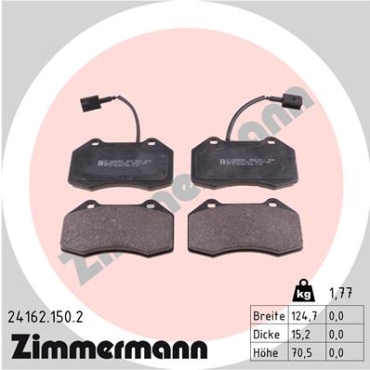 Zimmermann Bremsbeläge für ALFA ROMEO 4C (960_) vorne