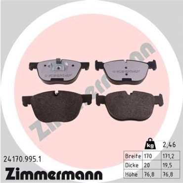 Zimmermann rd:z Bremsbeläge für BMW X6 (E71, E72) vorne