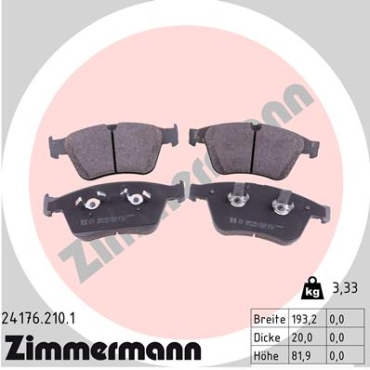 Zimmermann Brake pads for MERCEDES-BENZ R-KLASSE (W251, V251) front