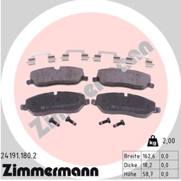 Zimmermann Bremsbeläge für LAND ROVER DISCOVERY III (L319) vorne