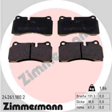 Zimmermann Brake pads for LAMBORGHINI GALLARDO rear