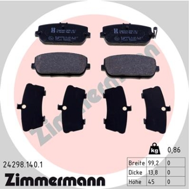 Zimmermann Brake pads for MAZDA MX-5 III (NC) rear