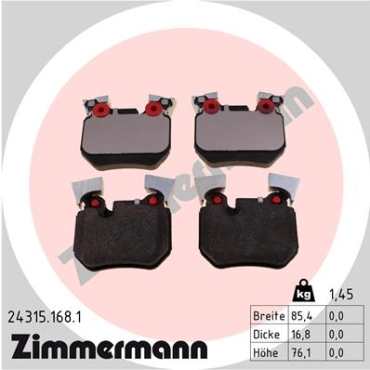 Zimmermann Brake pads for BMW 1 Coupe (E82) rear
