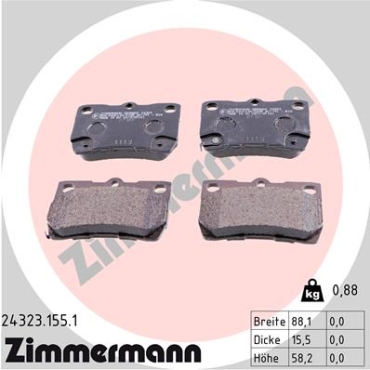 Zimmermann Brake pads for LEXUS GS (_S19_) rear