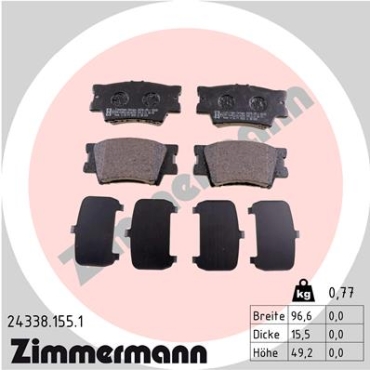 Zimmermann Brake pads for TOYOTA RAV 4 IV (_A4_) rear