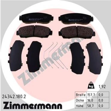 Zimmermann Brake pads for HONDA CR-V V (RW_, RT_) front