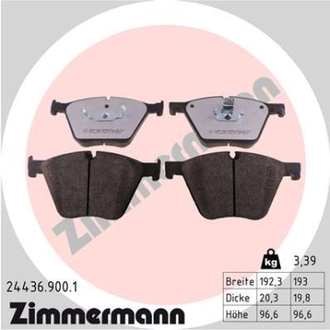 Zimmermann rd:z Bremsbeläge für BMW X6 (E71, E72) vorne