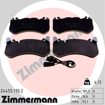 Zimmermann Brake pads for AUDI A6 Avant (4G5, 4GD, C7) front