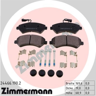 Zimmermann Brake pads for PEUGEOT BOXER Bus front