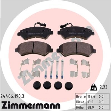 Zimmermann Brake pads for FIAT DUCATO Pritsche/Fahrgestell (250_, 290_) front