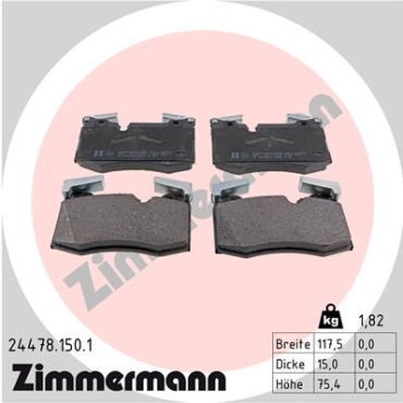 Zimmermann Brake pads for MINI MINI Coupe (R58) front