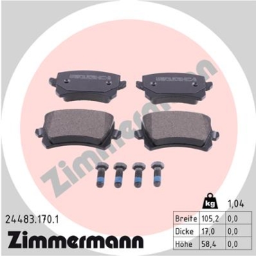 Zimmermann Brake pads for AUDI A6 Avant (4F5, C6) rear
