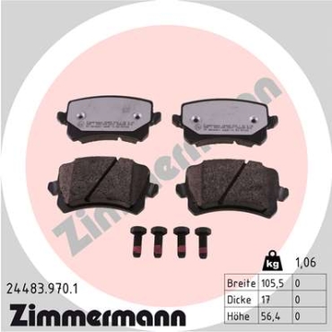 Zimmermann rd:z Bremsbeläge für VW PASSAT Variant (3G5) hinten