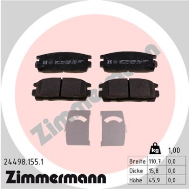 Zimmermann Brake pads for CHEVROLET CAPTIVA (C100, C140) rear