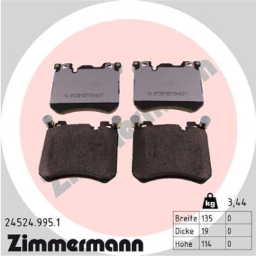 Zimmermann rd:z Brake pads for BMW X5 (F15, F85) front