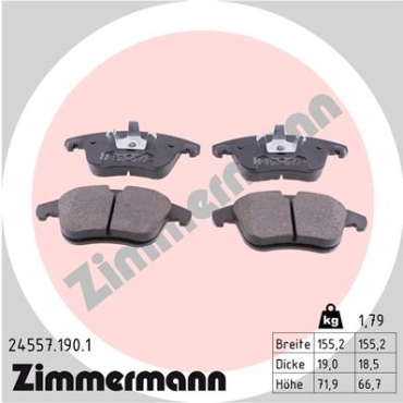 Zimmermann Brake pads for CITROËN C4 Picasso I Großraumlimousine (UD_) front