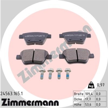 Zimmermann Brake pads for AUDI A3 (8P1) rear