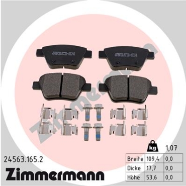 Zimmermann Bremsbeläge für SEAT LEON (5F1) hinten