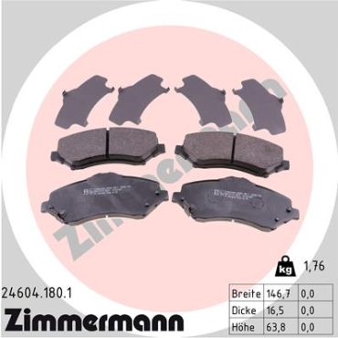 Zimmermann Brake pads for DODGE JOURNEY front