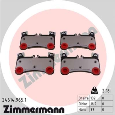 Zimmermann rd:z Brake pads for AUDI Q7 (4LB) rear