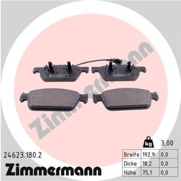 Zimmermann Brake pads for VW MULTIVAN T5 (7HM, 7HN, 7HF, 7EF, 7EM, 7EN) front