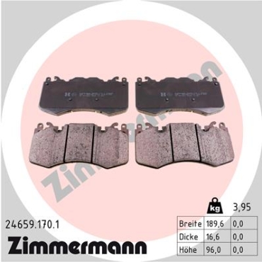 Zimmermann Brake pads for LAND ROVER RANGE ROVER SPORT (L494) front