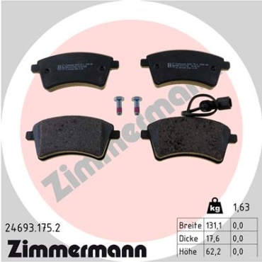 Zimmermann Brake pads for NISSAN NV250 Kasten (X61) front
