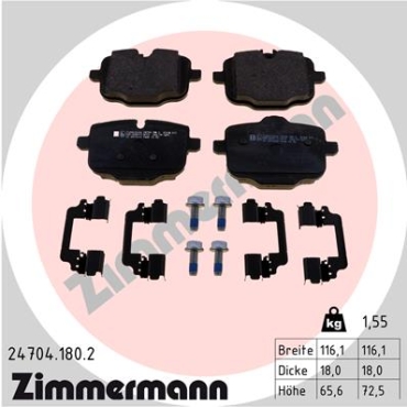 Zimmermann Bremsbeläge für BMW X7 (G07) hinten