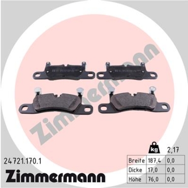 Zimmermann Brake pads for VW TOUAREG (CR7) rear
