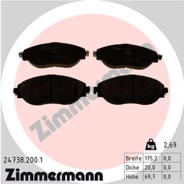 Zimmermann Brake pads for VW ARTEON (3H7, 3H8) front