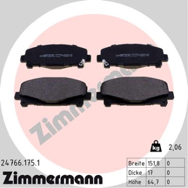 Zimmermann Brake pads for HONDA ACCORD VIII Tourer (CW) front