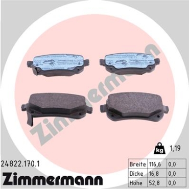 Zimmermann Brake pads for DODGE CARAVAN rear