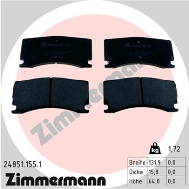 Zimmermann Brake pads for JAGUAR XK Cabriolet (X150) rear