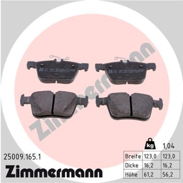 Zimmermann Brake pads for AUDI A3 Limousine (8VS, 8VM) rear