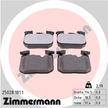Zimmermann Brake pads for BMW 3 (F30, F80) front