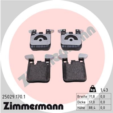 Zimmermann Brake pads for BMW 4 Coupe (F32, F82) rear