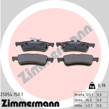 Zimmermann Brake pads for HONDA CIVIC IX (FK) rear