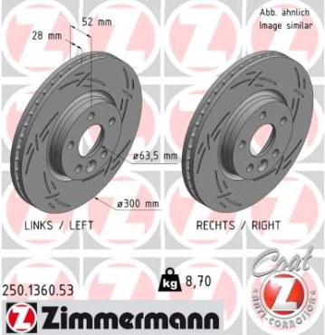 Zimmermann Sport Brake Disc for FORD S-MAX (WA6) front