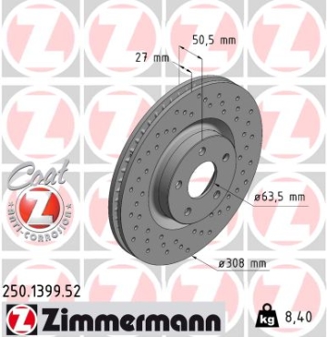 Zimmermann Sport Brake Disc for FORD FOCUS IV Stufenheck (HM) front