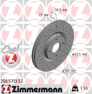 Zimmermann Sport Brake Disc for FORD ECOSPORT front