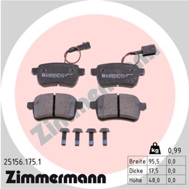 Zimmermann Brake pads for ALFA ROMEO GIULIETTA (940_) rear