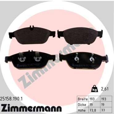 Zimmermann Brake pads for MERCEDES-BENZ E-KLASSE Cabriolet (A207) front