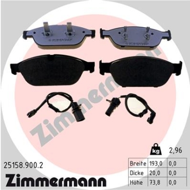 Zimmermann Brake pads for AUDI A8 D4 (4H2, 4H8, 4HC, 4HL) front