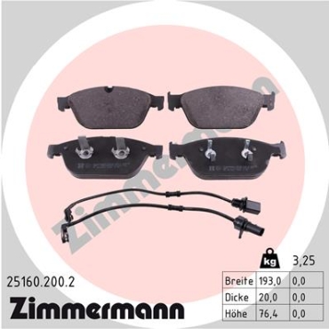 Zimmermann Brake pads for AUDI A8 (4H2, 4H8, 4HC, 4HL) front