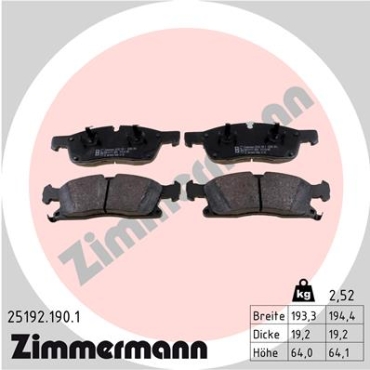 Zimmermann Brake pads for MERCEDES-BENZ GL-KLASSE (X166) front