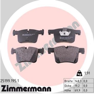 Zimmermann Brake pads for BMW X4 (F26) front
